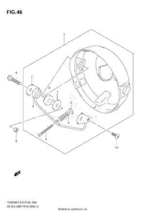 Headlamp Housing (sv650k3/k4) Schematic