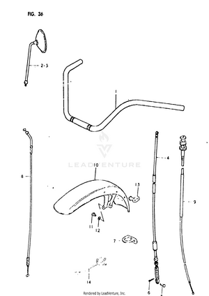Handlebar - Front Fender Schematic