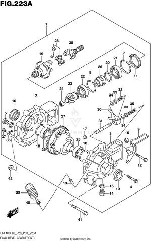 Final Bevel Gear (front) (lt-f400fl6 P28) Schematic