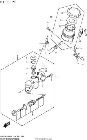 Front Master Cylinder Schematic