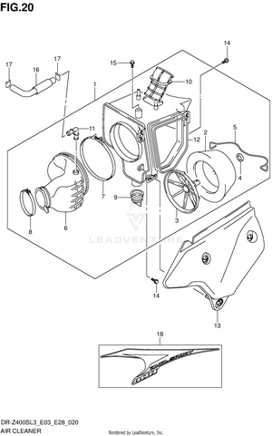 Air Cleaner (dr-z400sl3 E28) Schematic
