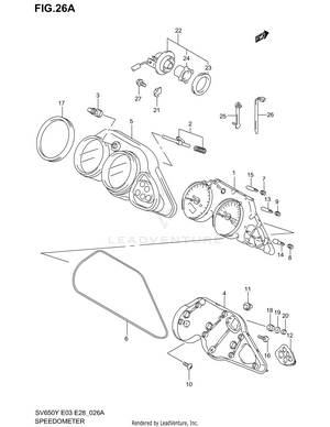 Speedometer (sv650sx/sy/sk1/sk2) Schematic