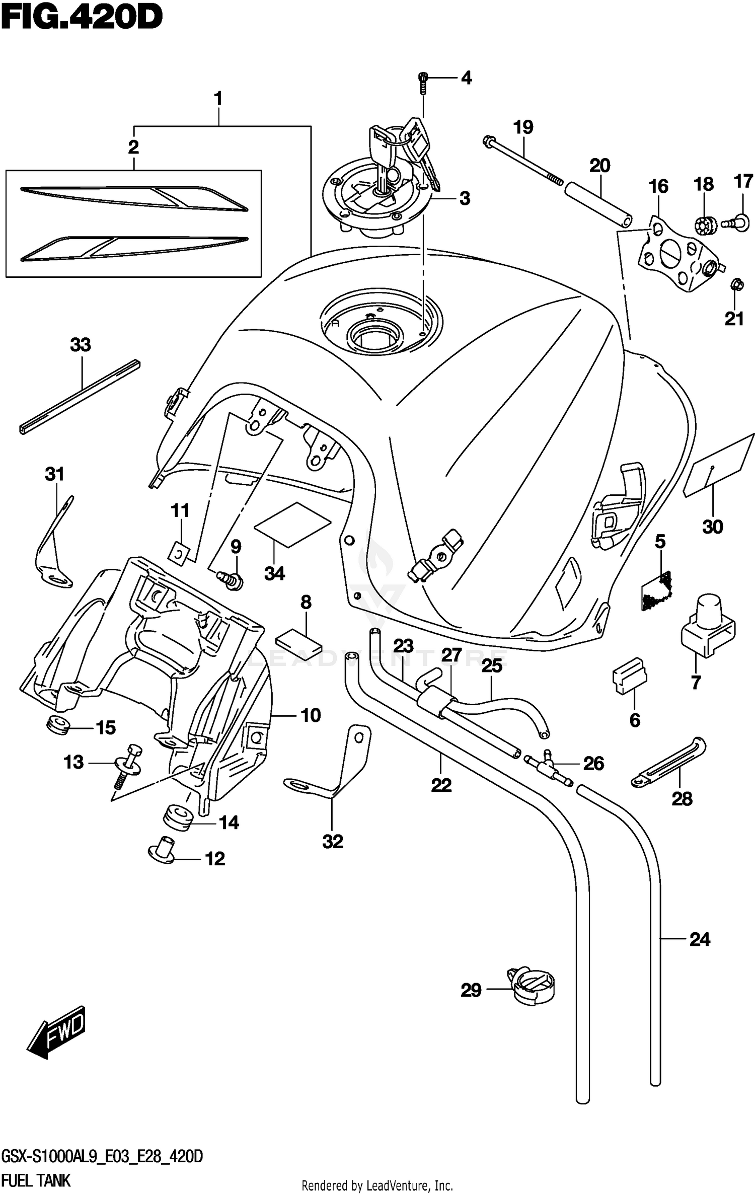 FUEL TANK (GSX-S1000YAL9 E03)
