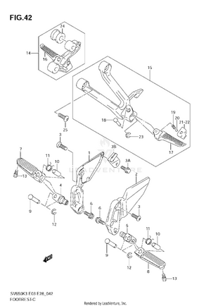 Footrest (model K3) Schematic