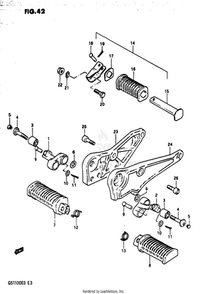 Footrest (model Z) Schematic