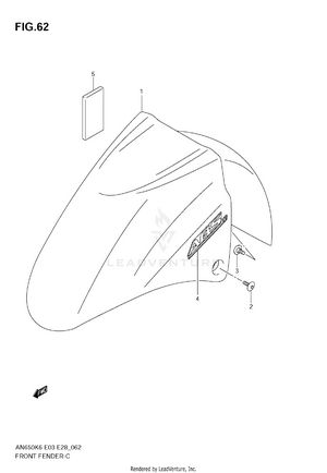 Front Fender (an650ak6/ak7) Schematic