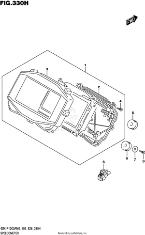 Speedometer (gsx-r1000ra,gsx-r1000rza:e03,e33) Schematic