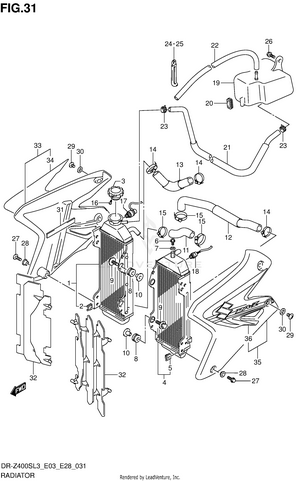 Radiator (dr-z400sl3 E33) Schematic
