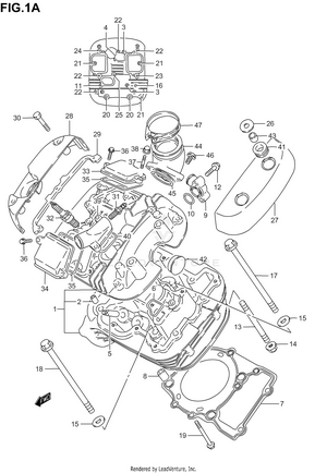 Cylinder Head (front) Schematic