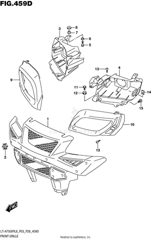 Front Grille (lt-a750xpbl8 P03) Schematic