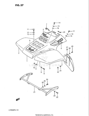 Front Fender (model G) Schematic