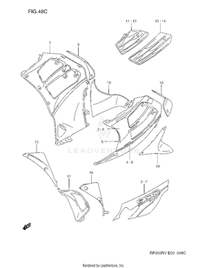 Under Cowling Body (model V) Schematic