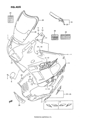 Cowling Body (model S) Schematic