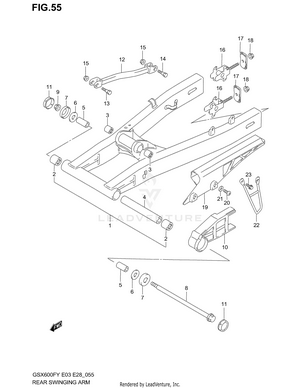Rear Swinging Arm Schematic