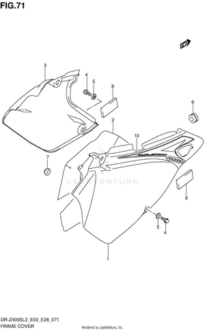 Frame Cover (dr-z400sl3 E33) Schematic