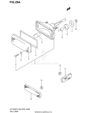 Tail Lamp (model K1/k2) Schematic