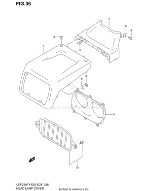 Headlamp Cover Schematic