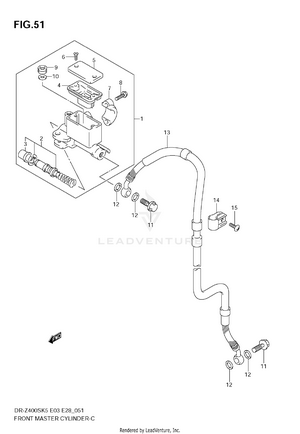 Front Master Cylinder Schematic