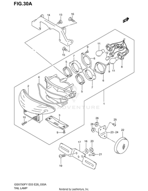 Tail Lamp (model K3) Schematic