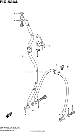 Front Brake Hose Schematic