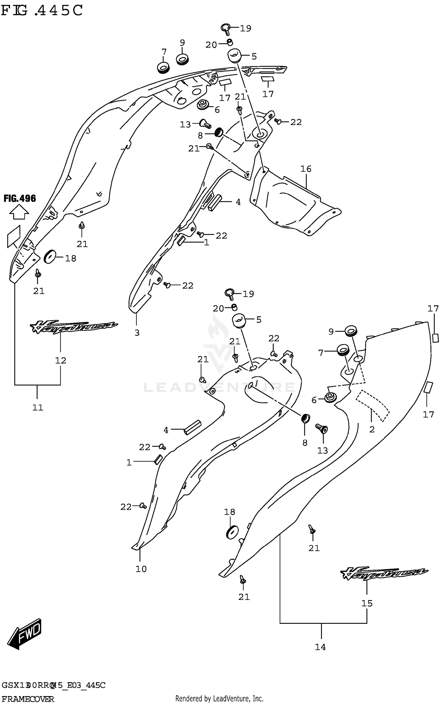 FRAME COVER (GSX1300RRQK:(E03,E33))