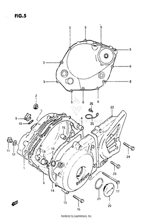 Crankcase Cover (model Z) Schematic