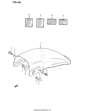 Rear Fender (g/h/j/k/l/m) Schematic