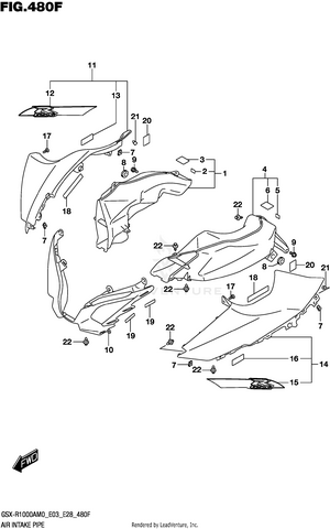 Air Intake Pipe (gsx-r1000rza) Schematic