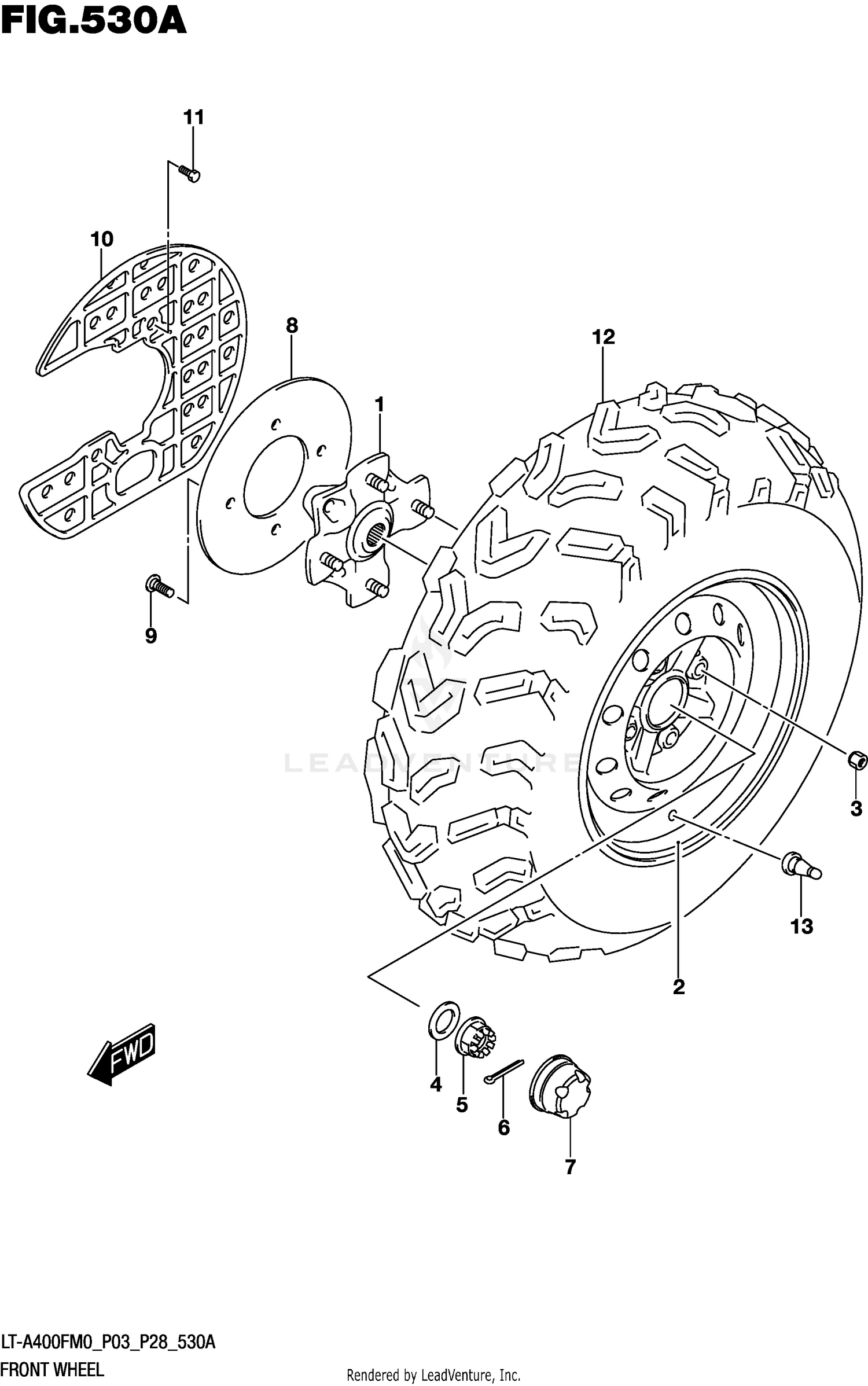 FRONT WHEEL (LT-A400FM0 P03)
