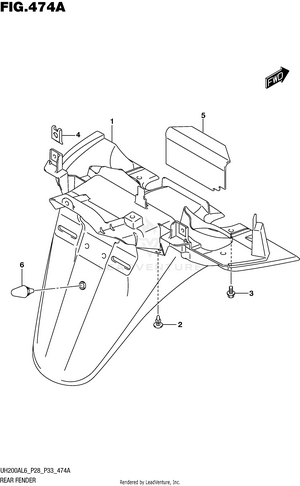 Rear Fender (uh200al6 P28) Schematic