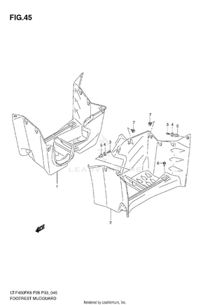 Footrest Mudguard Schematic