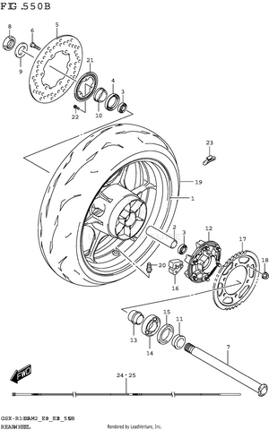Rear Wheel (gsx-r1000rza) Schematic
