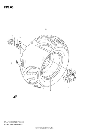 Right Rear Wheel Schematic