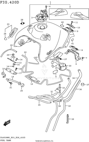 Fuel Tank (dl650xam2 E03) Schematic