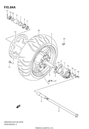 Rear Wheel (an650k7) Schematic