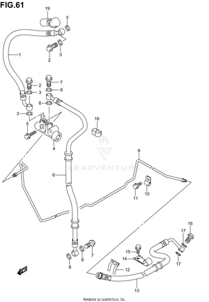 Rear Brake Hose Schematic