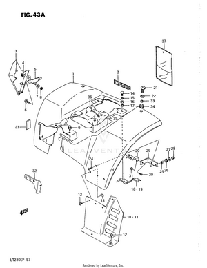 Rear Fender (model M/n/p) Schematic