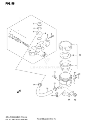 Front Master Cylinder Schematic
