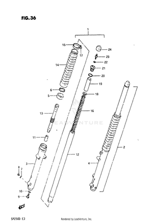 Front Fork Schematic