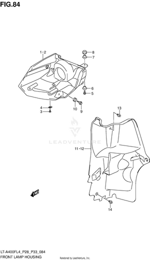 Front Lamp Housing Schematic