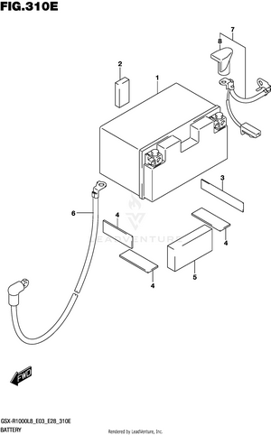 Battery (gsx-r1000al8 E33) Schematic