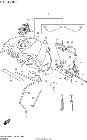 Fuel Tank (gsx-r1000rza:(e33)) Schematic