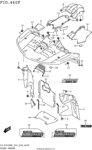 Front Fender (lt-a750xpm2 P33) Schematic