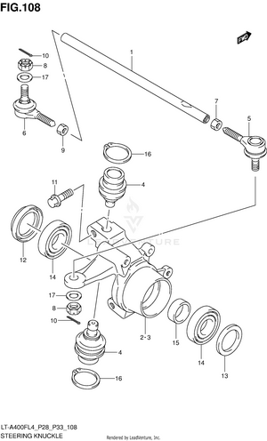 Steering Knuckle (lt-a400fl4 P33) Schematic