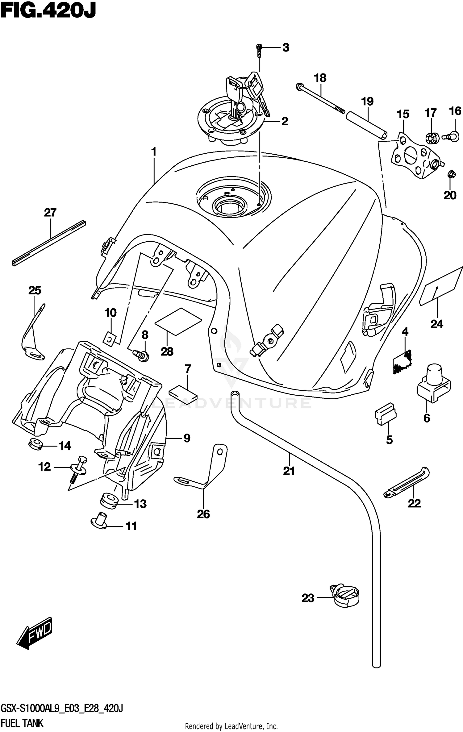 FUEL TANK (GSX-S1000AZL9 E33)