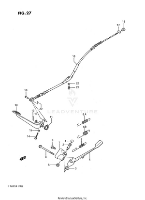 Prop Stand - Rear Brake Schematic