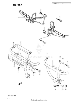 Footrest (model K/l/m/n/p) Schematic