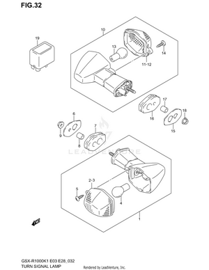 Turn Signal Lamp (model K1) Schematic