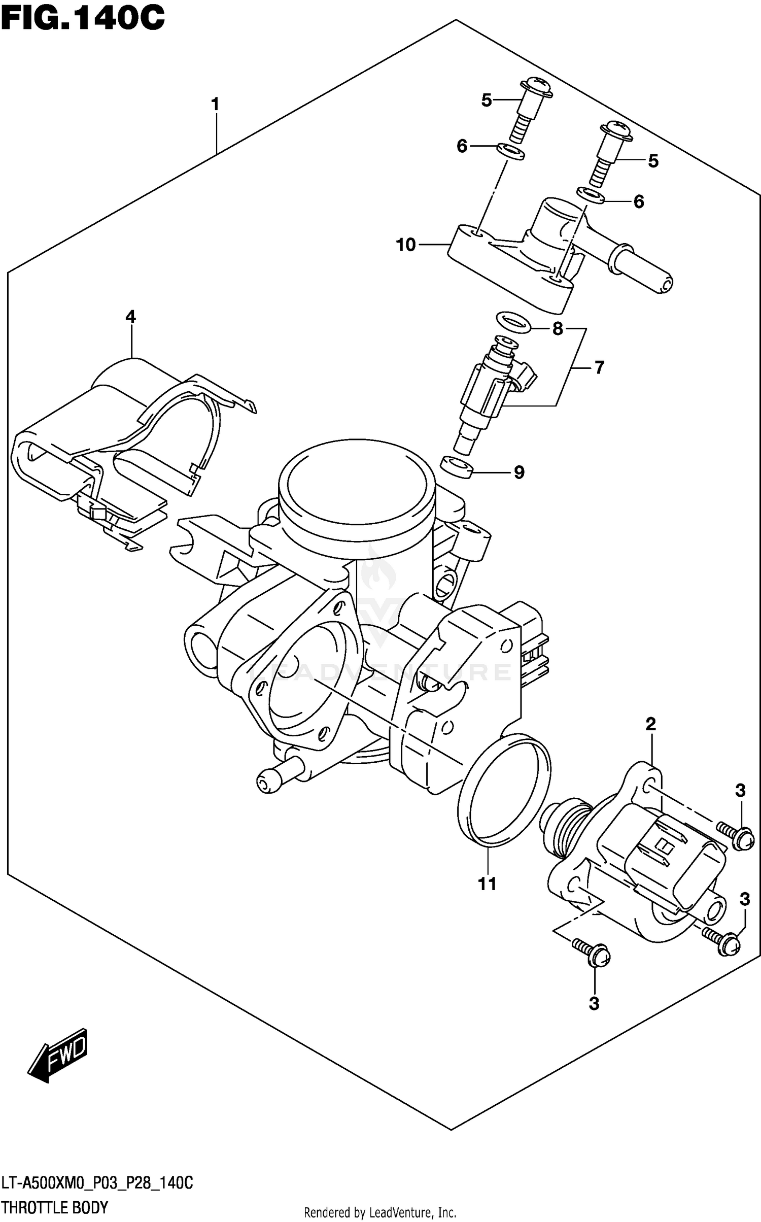 THROTTLE BODY (LT-A500XM0 P33)