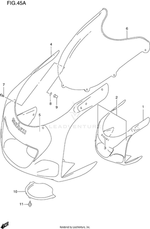 Cowling Body (model W) Schematic